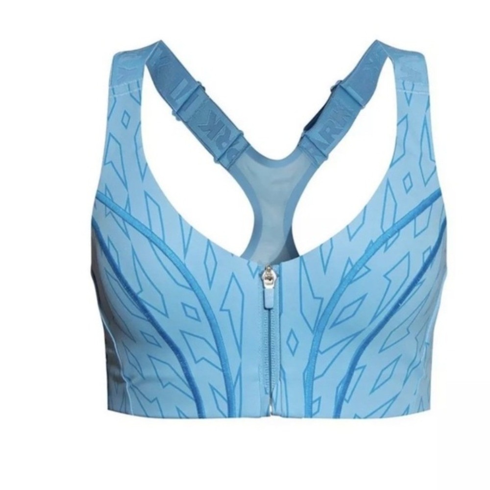 Adidas Ivy Park Front Zip Sports Bra Light Blue Ice Park 2X